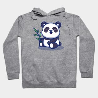 Cute Panda Eat Bamboo Hoodie